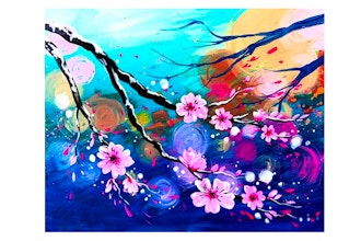 Paint Nite: Electric Cherry Blossom